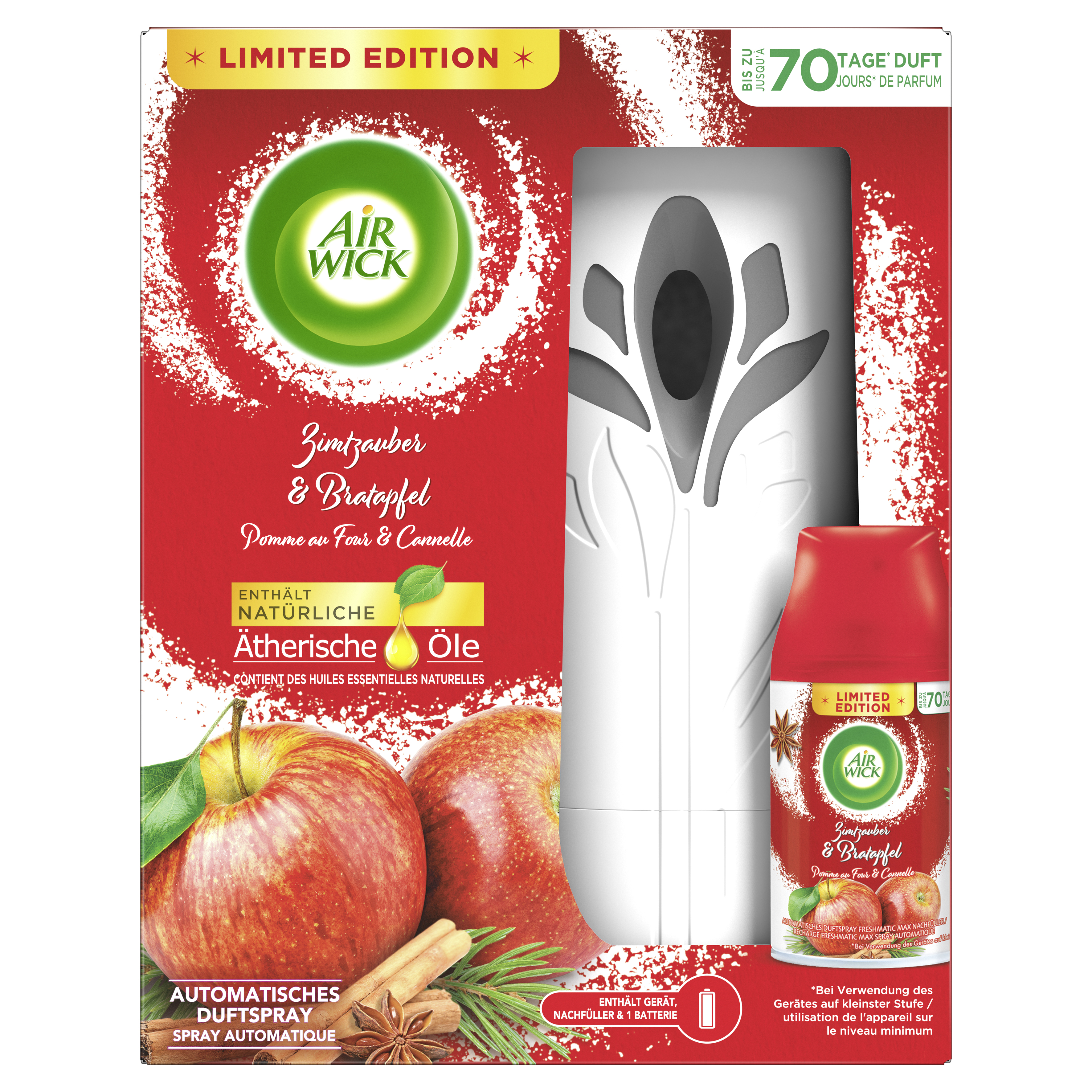 Air Wick Freshmatic Max Starter-Set Zimtzauber & Bratapfel