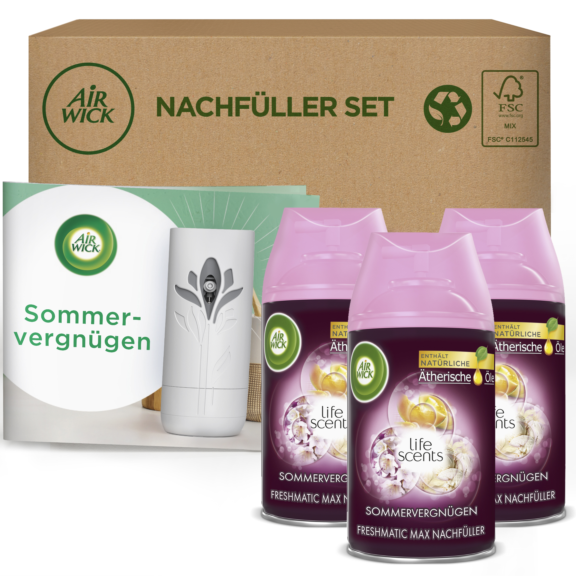 Air Wick Freshmatic Max eCom Nachfüller-Set Sommervergnügen